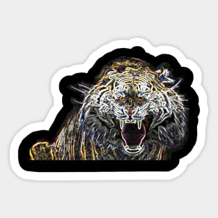 Tiger Electric Silhouette 01 Sticker